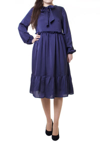 Festliches Kleid in A-Linie Marineblau